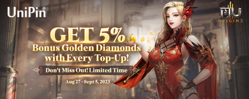 Top Up Divine Diamonds & Dapatkan Ekstra Golden Diamonds TANPA BATAS di MU ORIGIN 3
